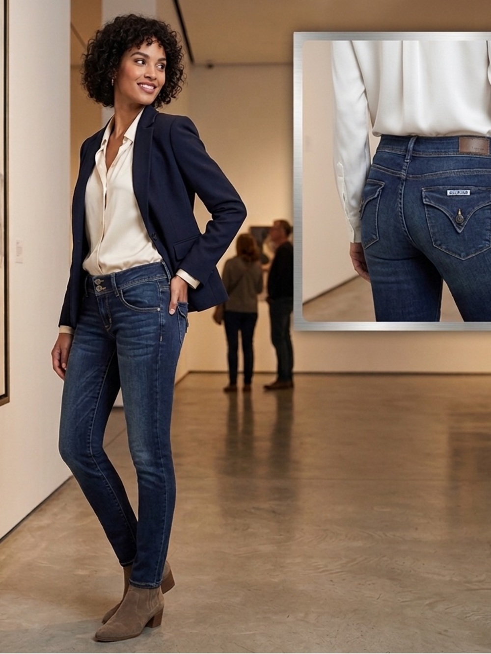 Hudson GUC Collin Low Rise Flap
Pocket Skinny Jeans Dark Wash
Size 27